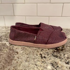 TOMS Alpargata Glitter Dark Rose size 4